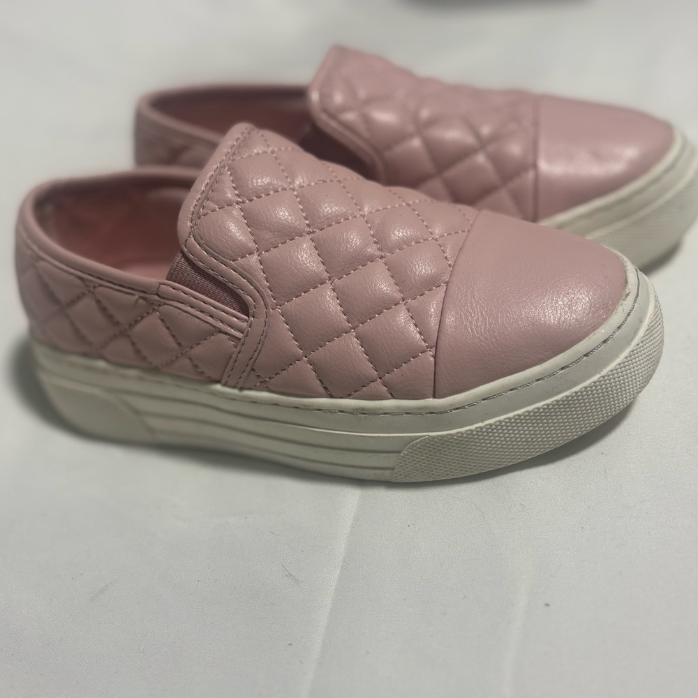 Kids Quilted Slip-On Sneakers - Pink